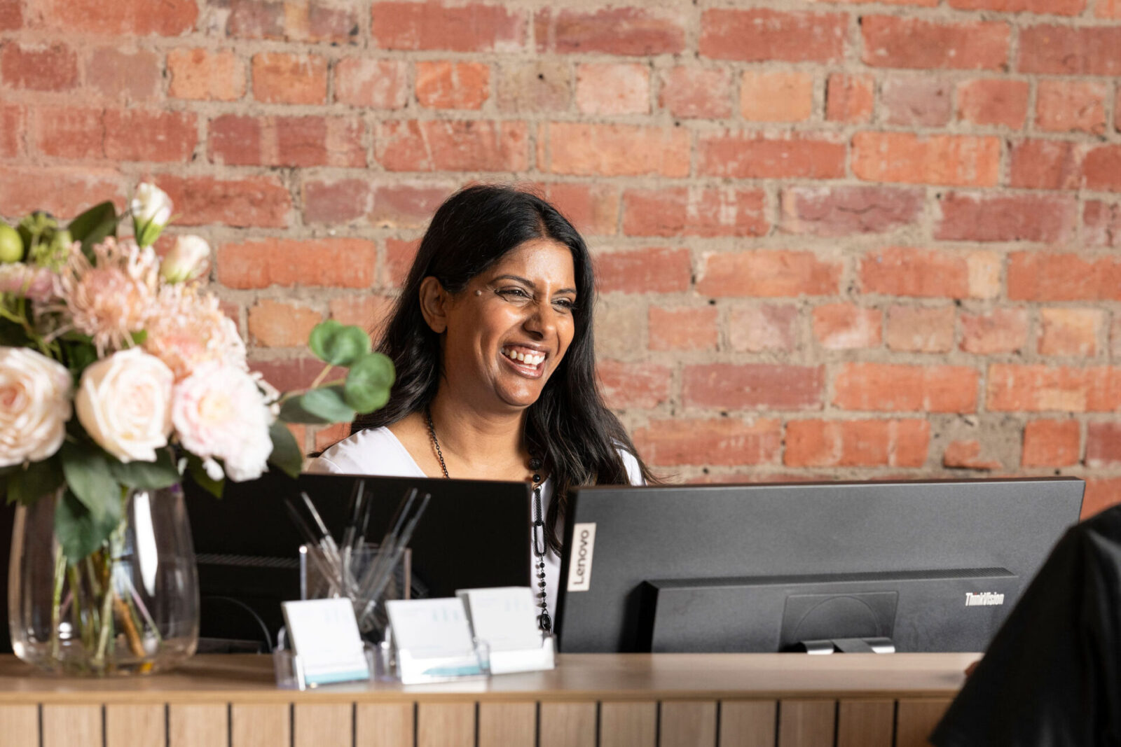 Friendly receptionist